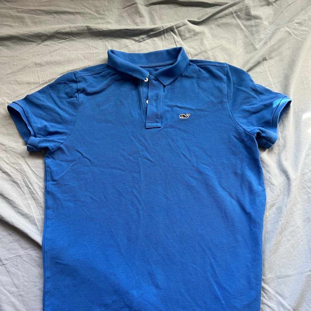 Vineyard Vines Vibrant Blue Polo Shirt worn once